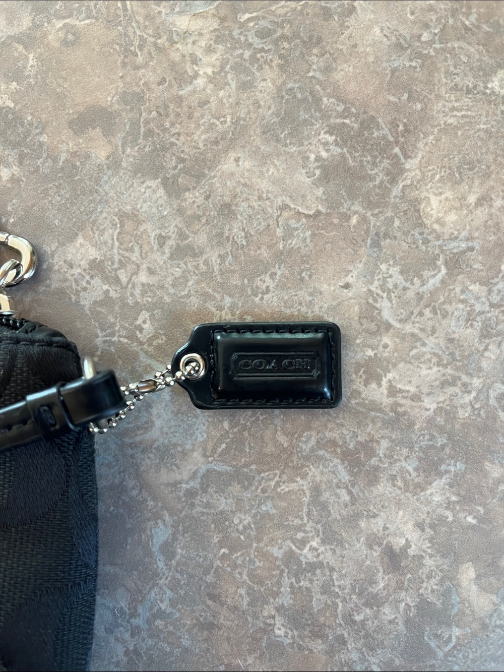 Coach Black Signature Canvas Wristlet Pouch - Picture 3 of 4